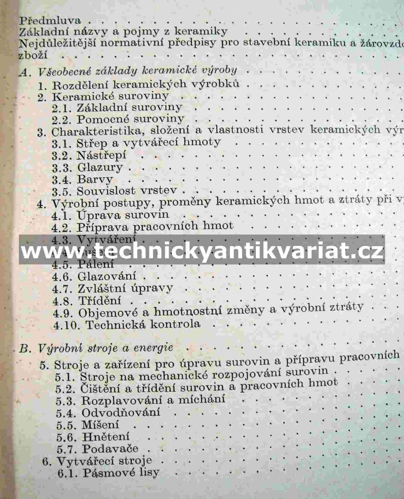 Výroba stavební keramiky a žárovzdorného zboží - F. Kubát (1966)