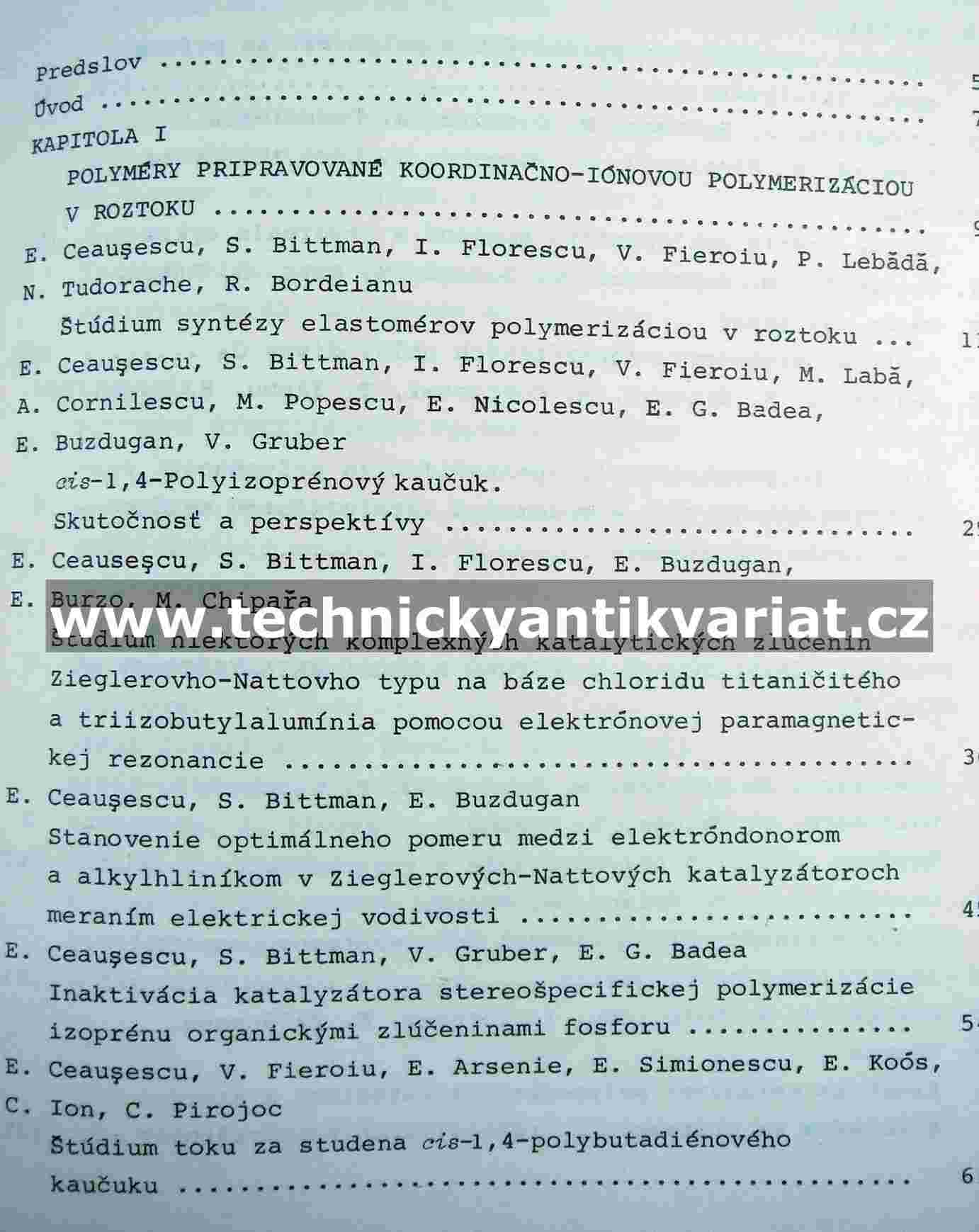 Výskumy z oblasti makromolekulových látok