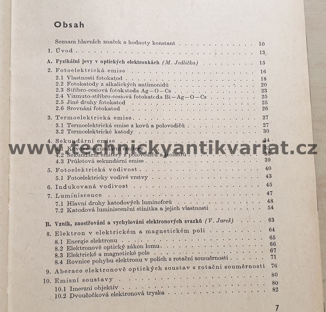 Optické elektronky - Jareš, Jedlička (1964)