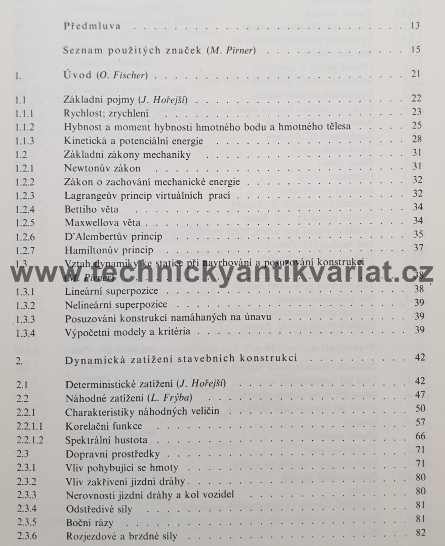 Dynamika stavebních konstrukcí - Pirner, Baťa, Fischer, Frýba, Hořejší, Novák (1989)