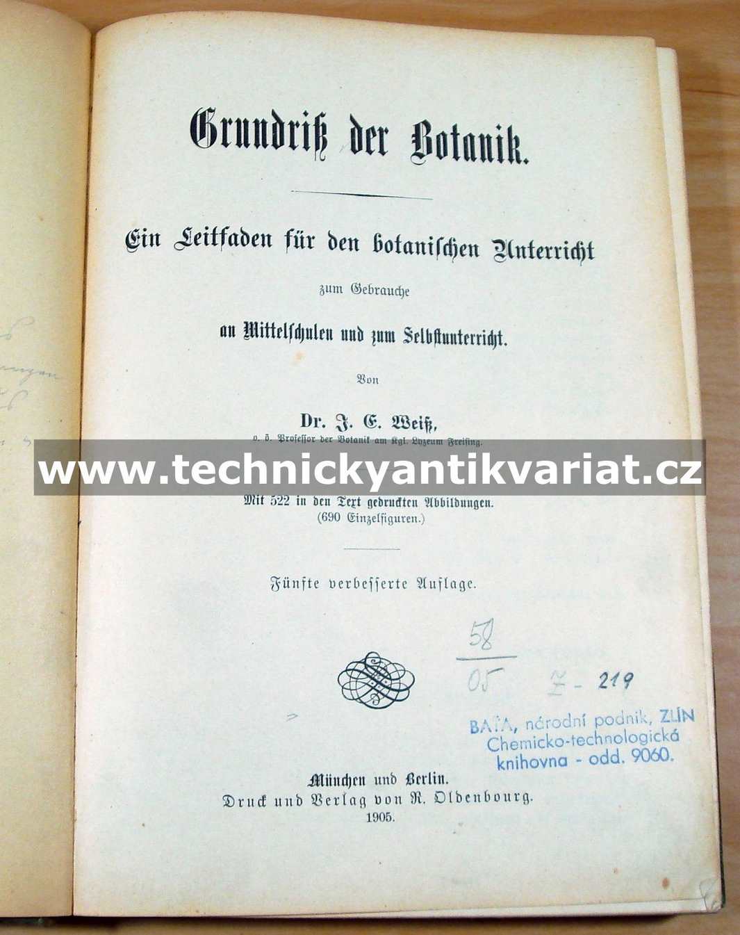 Grundrik der Botanik 1905