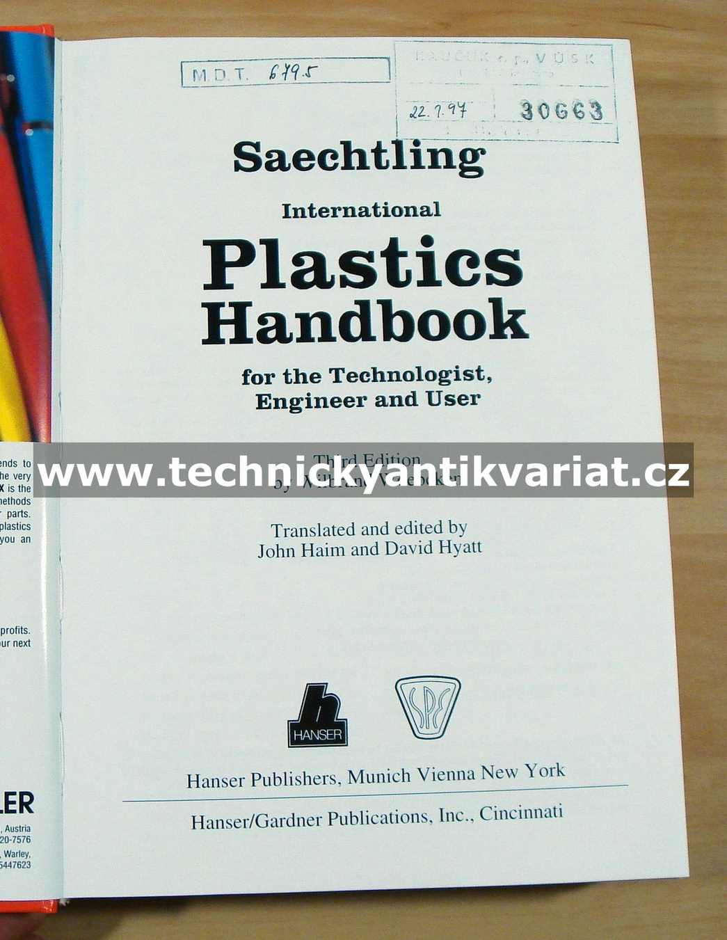 International Plastics Handbook for the Technologist, Engineer and User