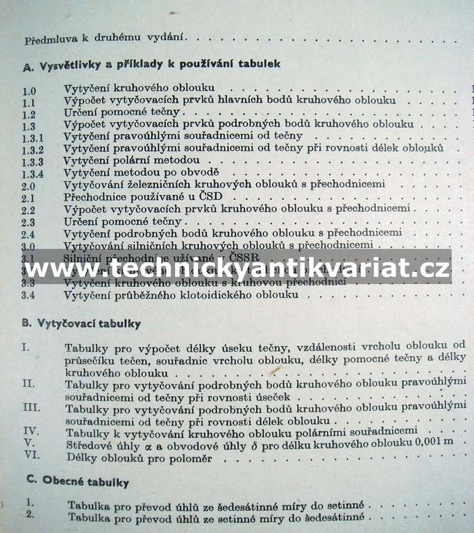 Vytyčovací tabulky 