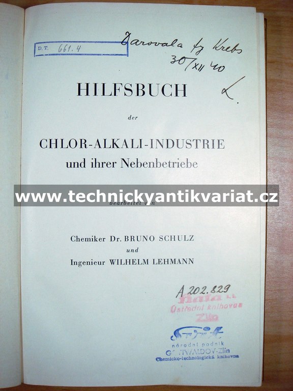 Hilfsbuch der Chlor Alkali Industrie und ihrer Nebenbetriebe