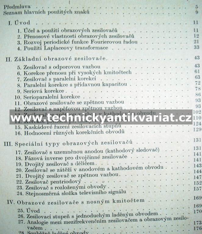 Obrazové zesilovače pro televizi a měřící techniku - Bednařík, Daněk (1957)