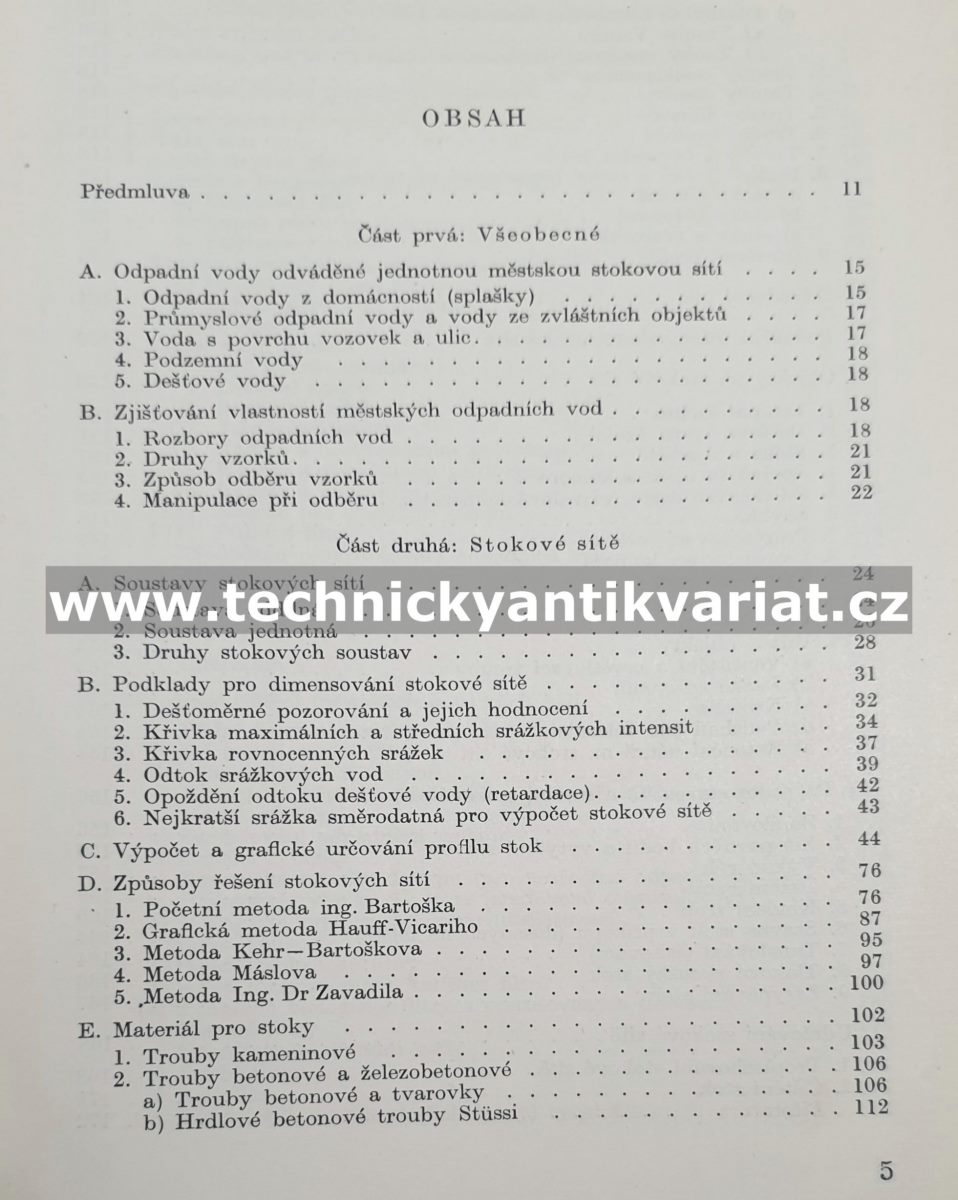 Odvodnění měst kanalisace a čistírny - Václav Šticha (1959)