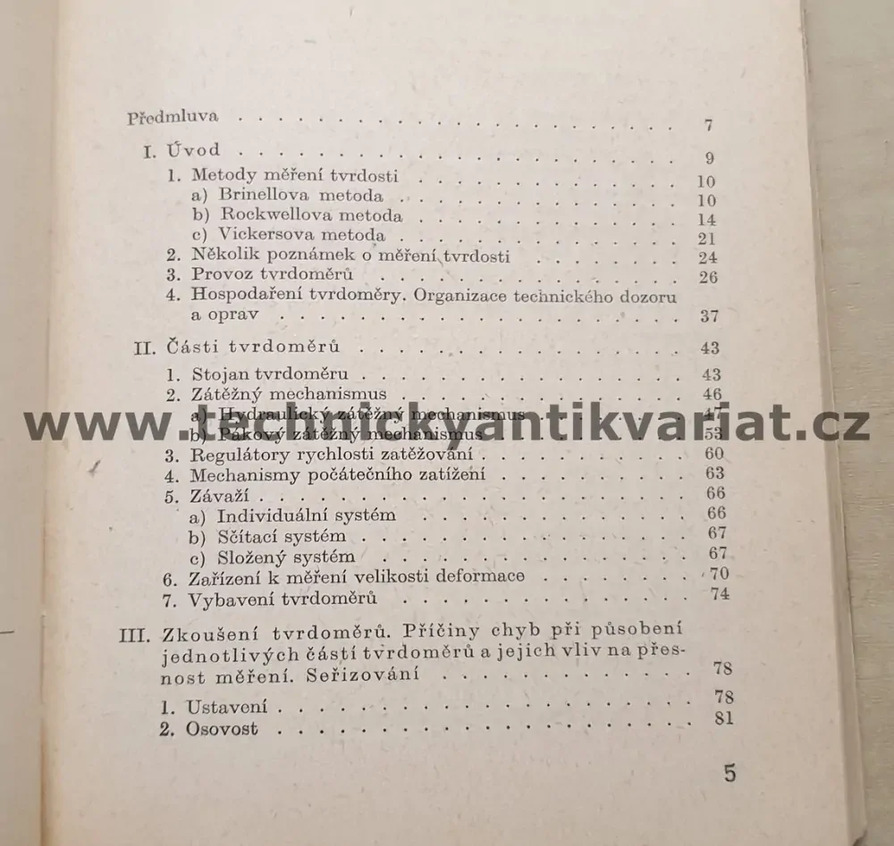 Údržba a opravy tvrdoměrů - S. Katarzynski (1962)