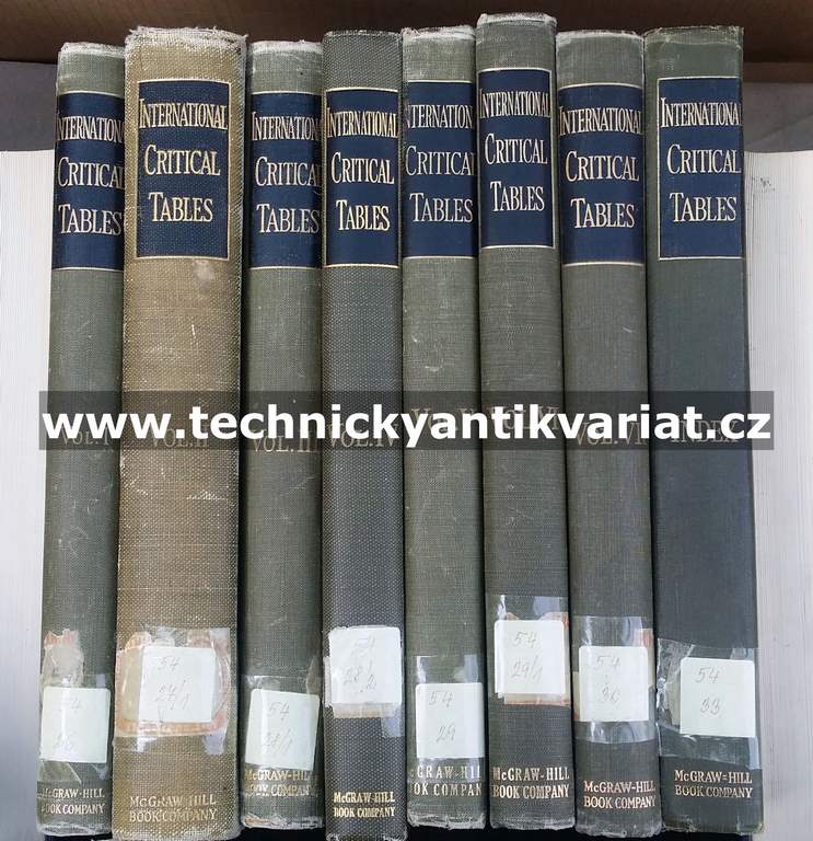 International Critical Tables 1-8