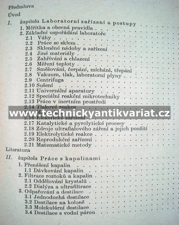 Práce s malými kvanty v organické laboratoři