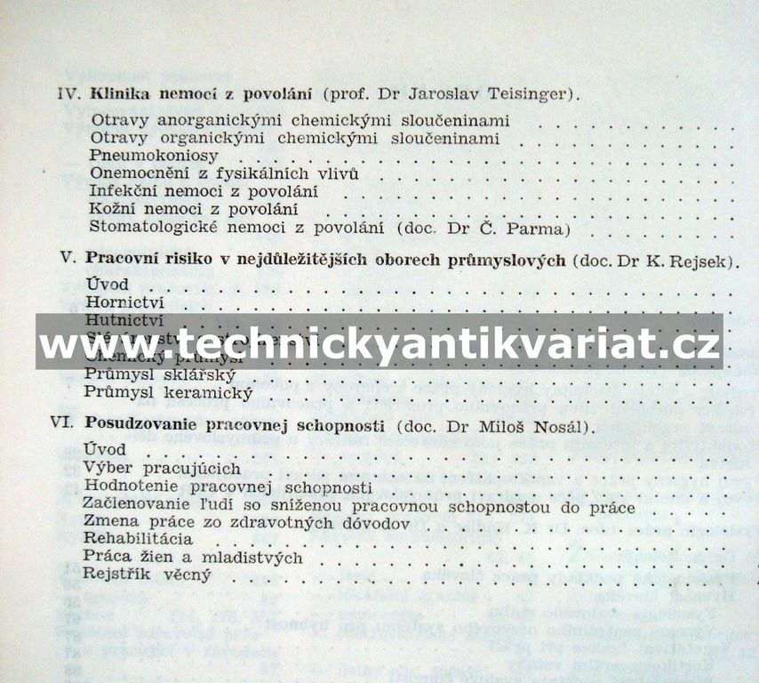 Hygiena práce a choroby z povolání