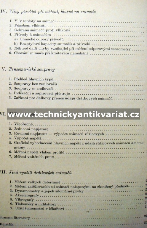 Elektrické odporové tensometry - Zdeněk Růzha (1958)