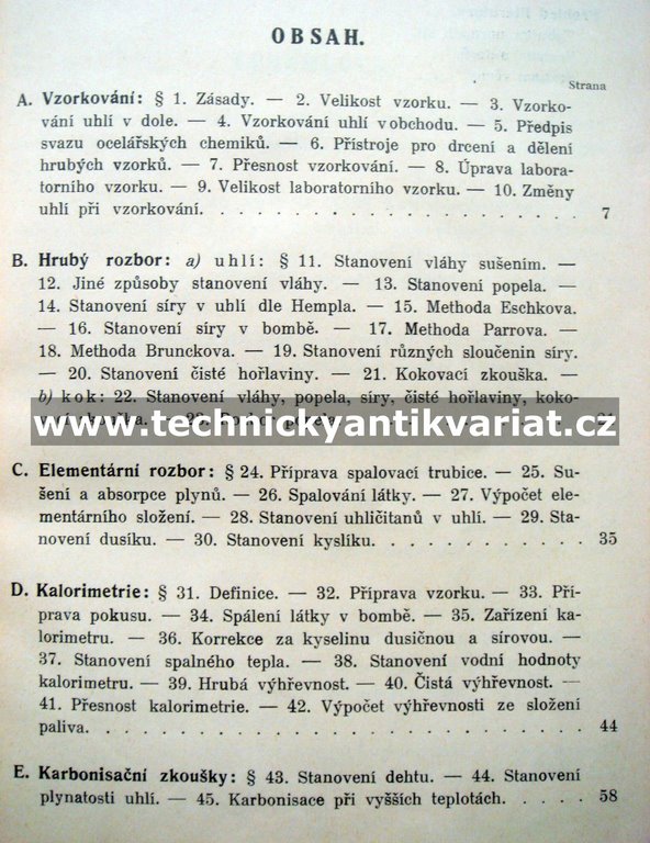 Chemický rozbor a zkoušení uhlí a koku