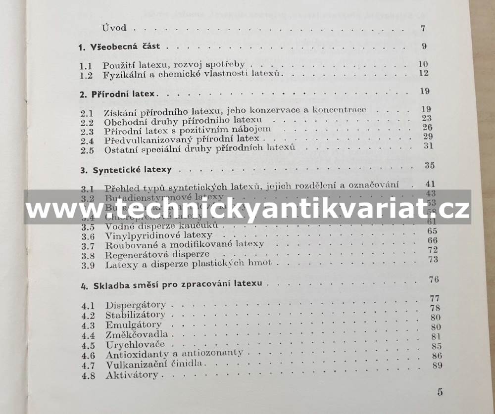 Latexy - jejich druhy a zpracování - Bábek, Liška, Valenta (1973)
