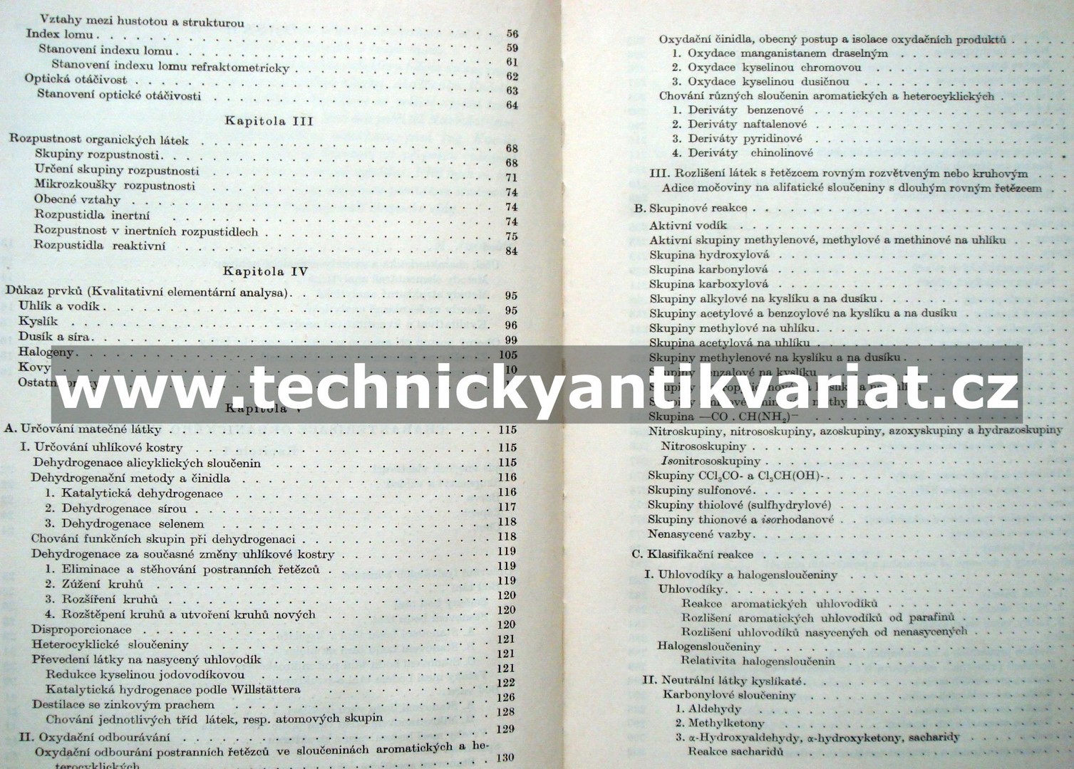 Organická analysa I.