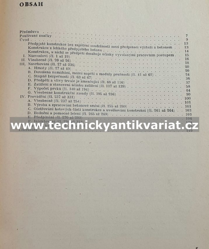Předpjatý beton - Bohumil Voves (1962)
