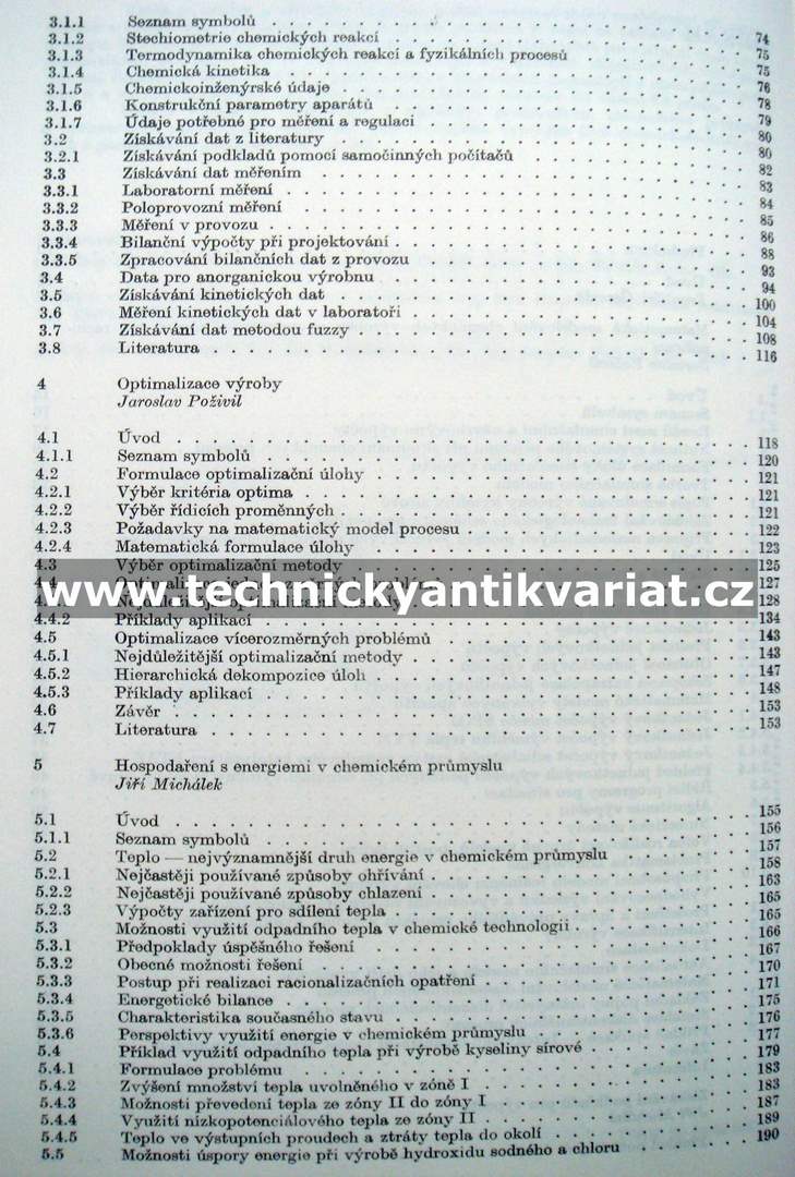 Racionalizace chemických výrob - Čermák, Michálek, Poživil (1989)