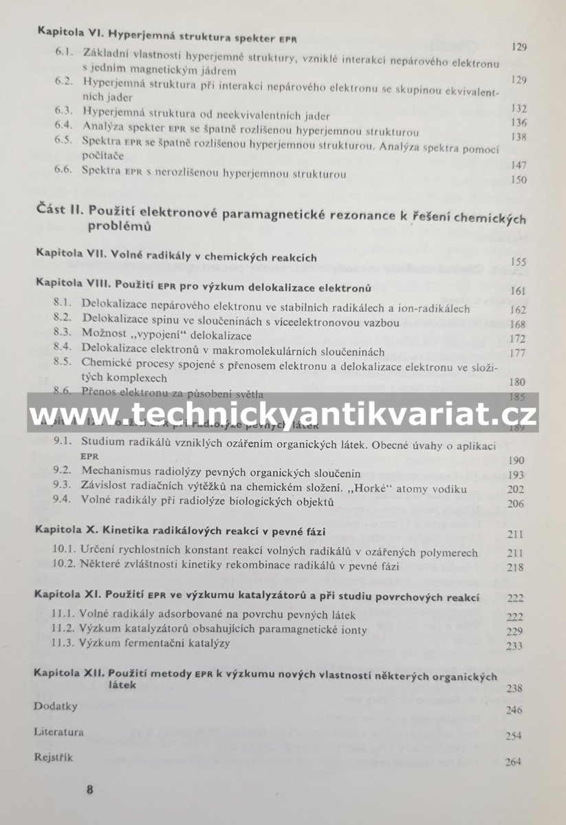 Elektronová paramagnetická rezonance - Bljumenfeld, Vojevodskij, Semenov (1967)