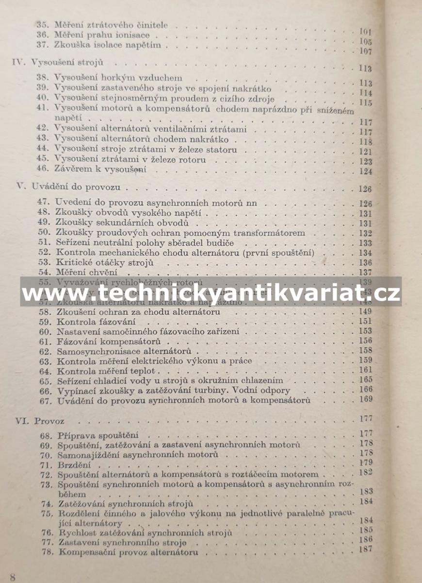 Montáž, provoz a údržba asynchronních a synchronních strojů - Brand, Hrbek (1959)