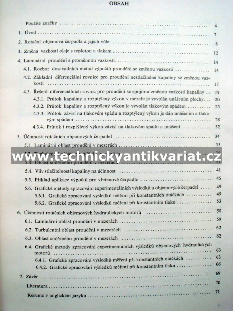 Proudění v mezerách rotačních objemových čerpadel a motorů a jejich charakteristiky