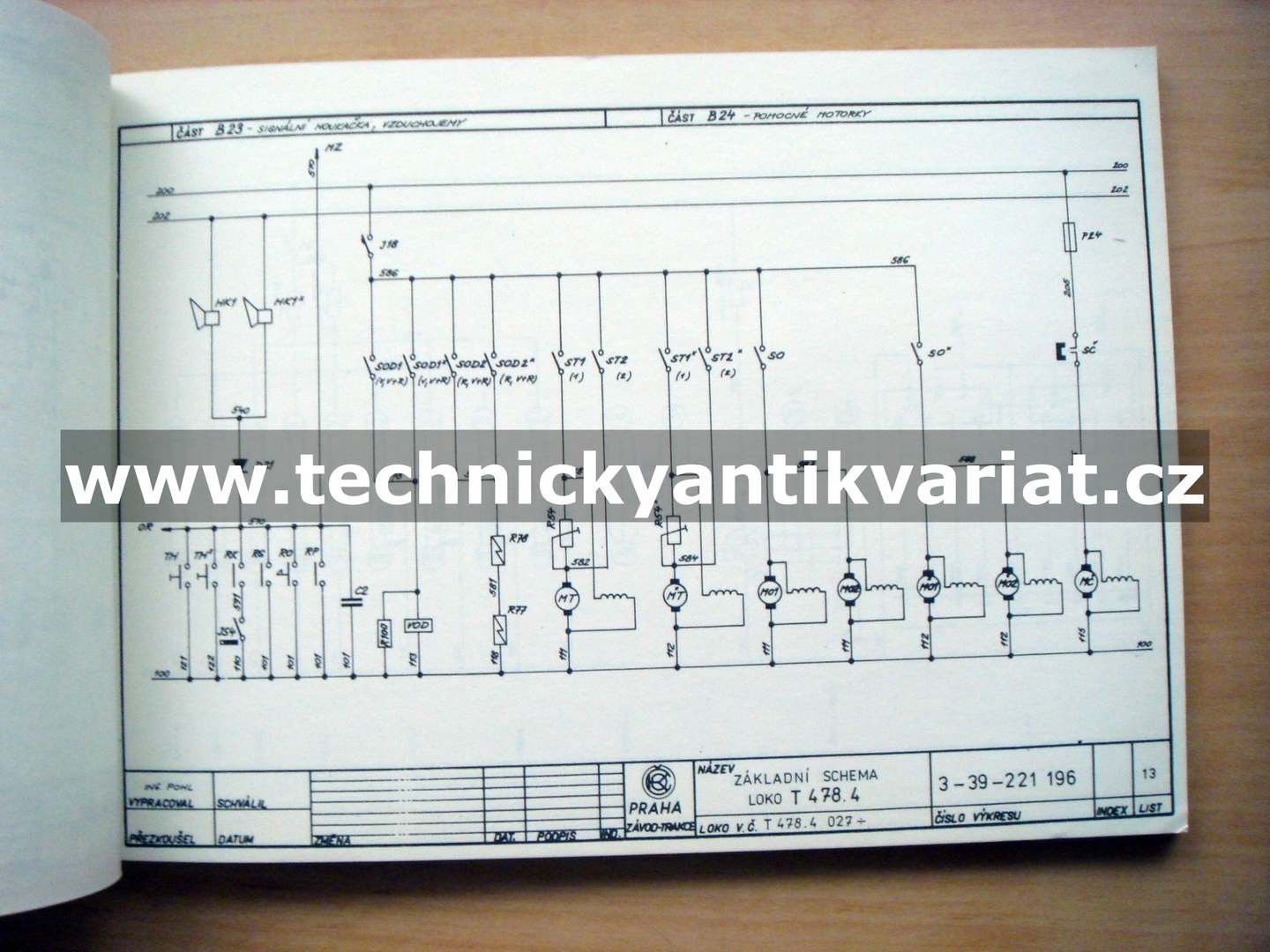 T478.4027 Schéma elektrické výzbroje