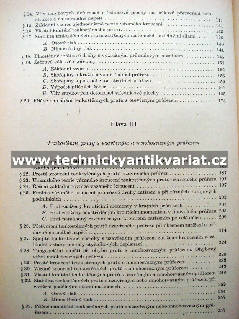 Statika tenkostěnných prutů a konstrukcí - V. Panc (1959)