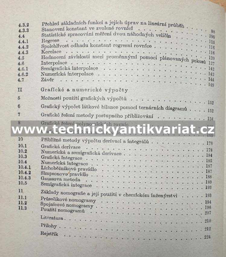 Vyhodnocování měření a početní metody v chemickém inženýrství - Pechoč (1981)