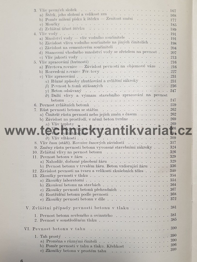 Technologie betonu III. Pevnost betonu - S. Bechyně (1959)