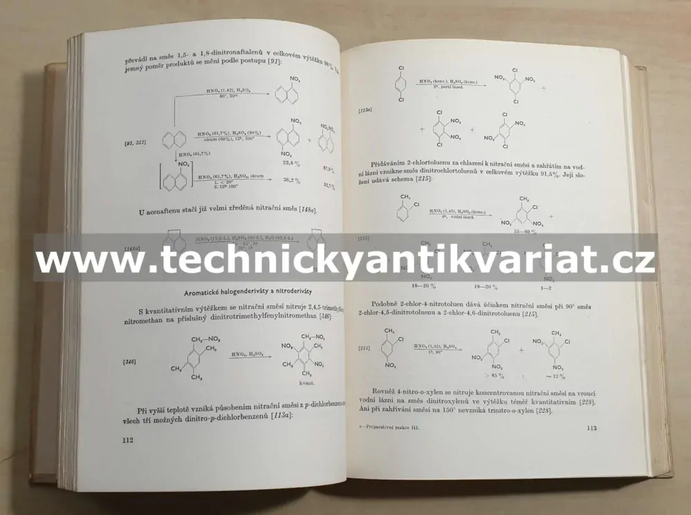 Preparativní reakce v organické chemii III. Nitrace, nitrosace a sulfonace - Kovář, Novák, Hudlický (1956)