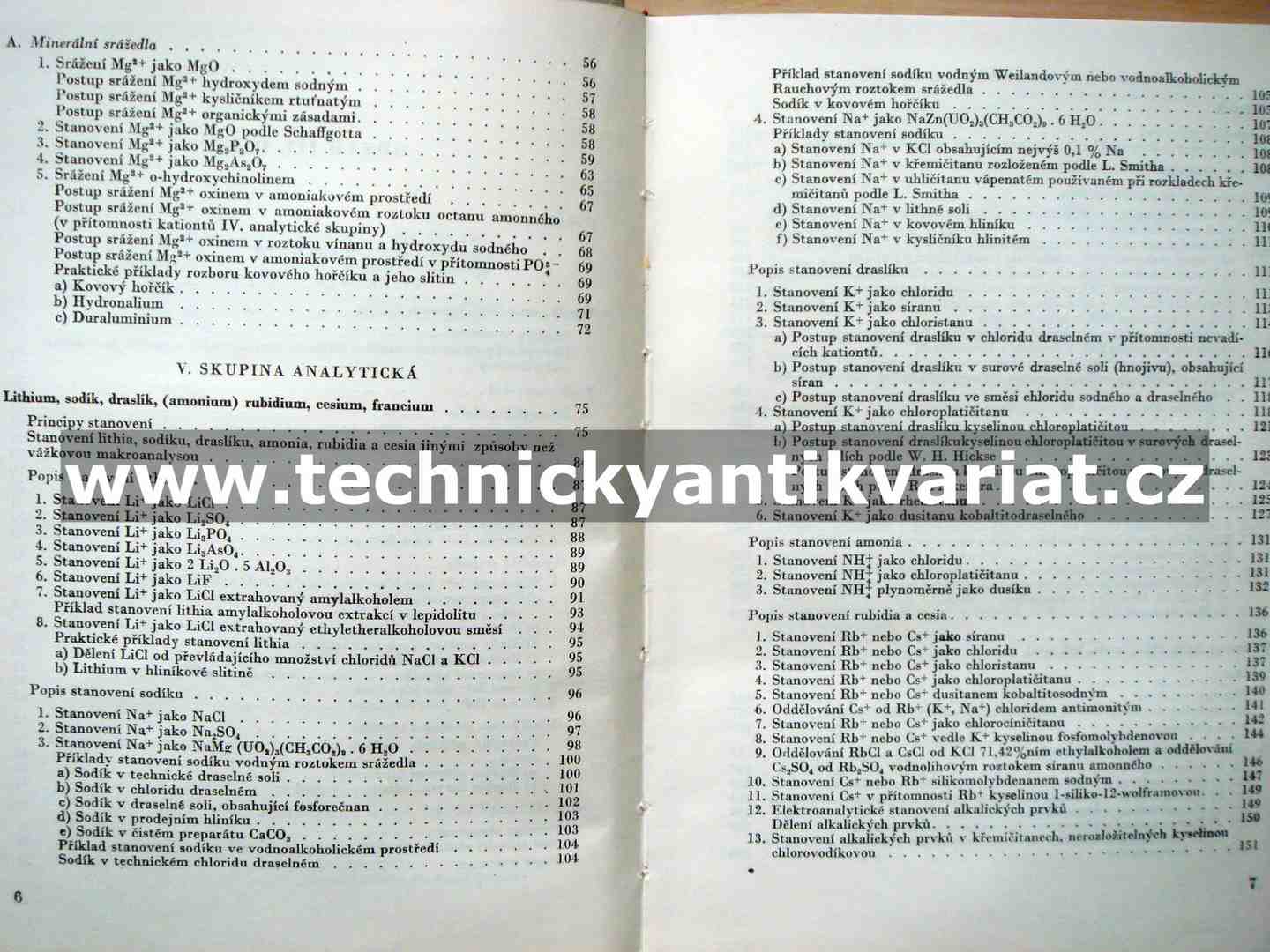 Vážková analysa a elektrotechnika III.Speciální část