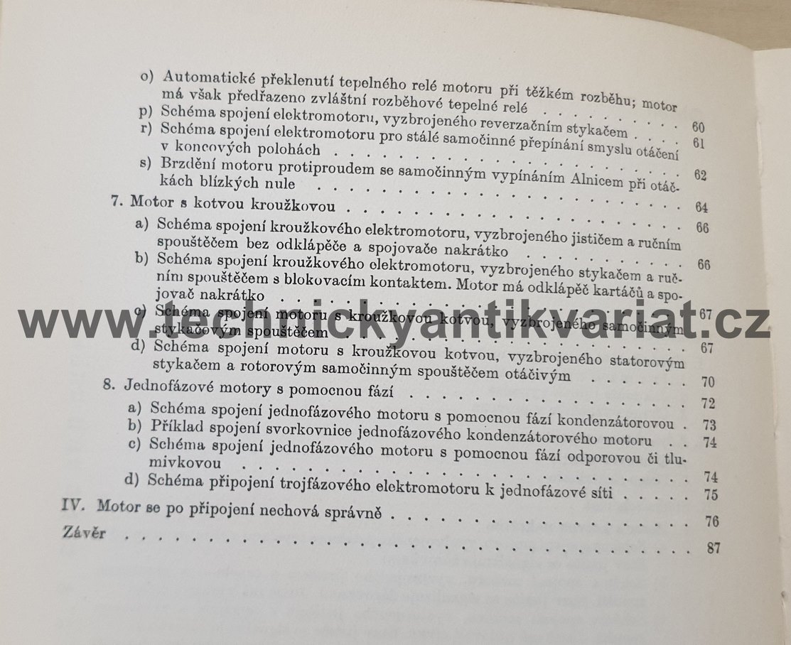 Zapojování asynchronních motorů - Jiří Tříska (1966)