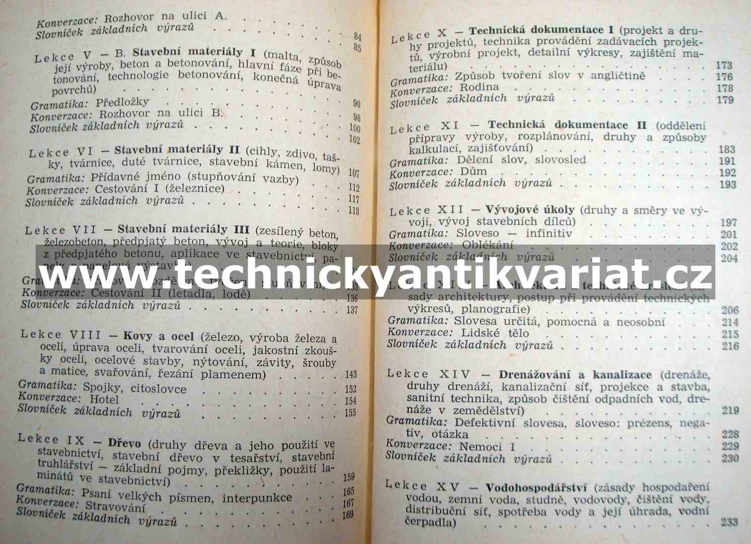 Základy technické angličtiny pro stavbaře I.,II.