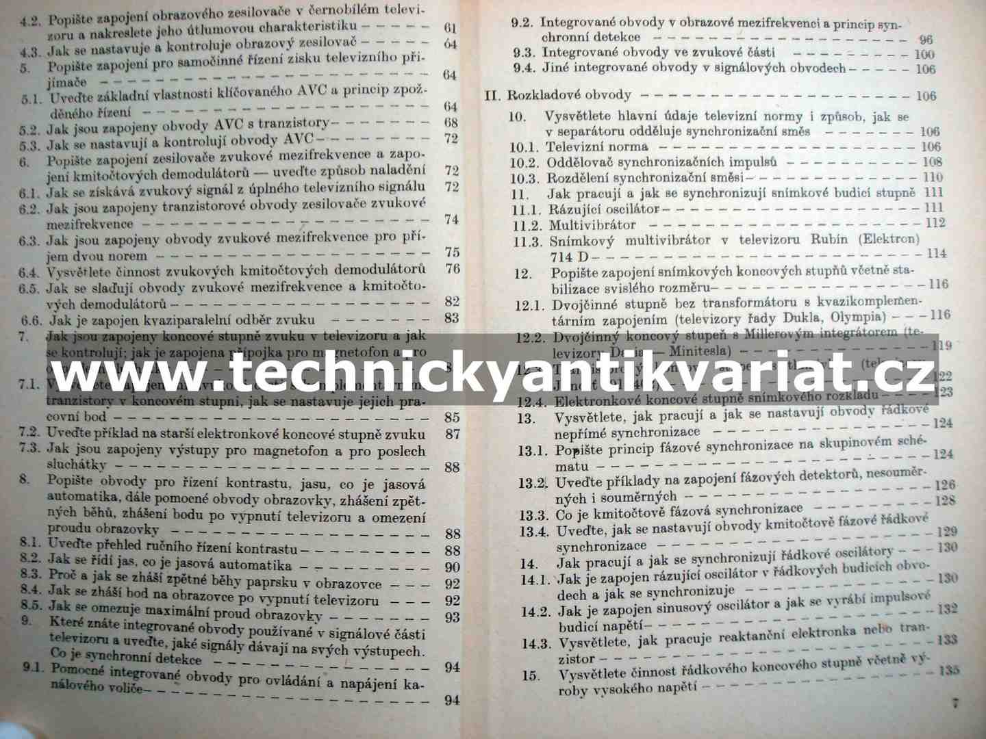 Příprava na kvalifikační zkoušky televizních mechaniků