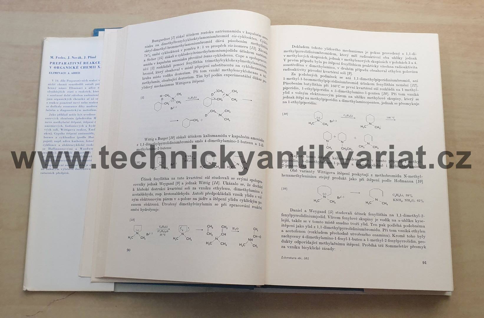 Preparativní reakce v organické chemii X. Eliminace a adice (1975)