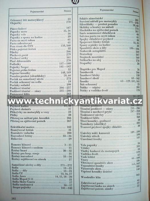 Katalog výzbroje a výstroje motorových vozidel IV. - 1958