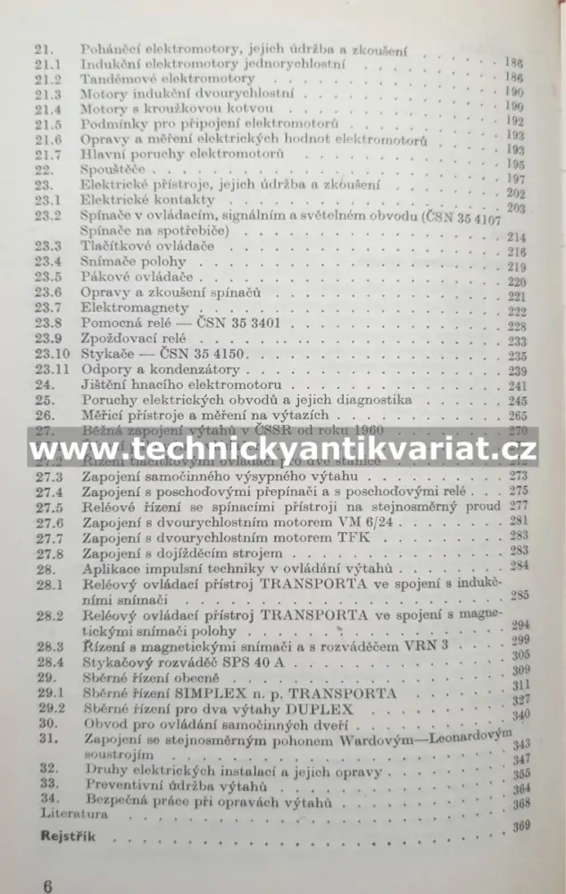Výtahy, opravy a údržba - Červenka, Ruml (1976)