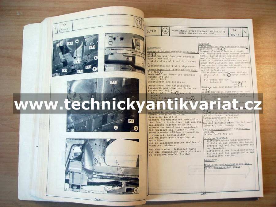 Olcit Club - II.Karoseerie, Reparaturtechnologie Vorfehrung