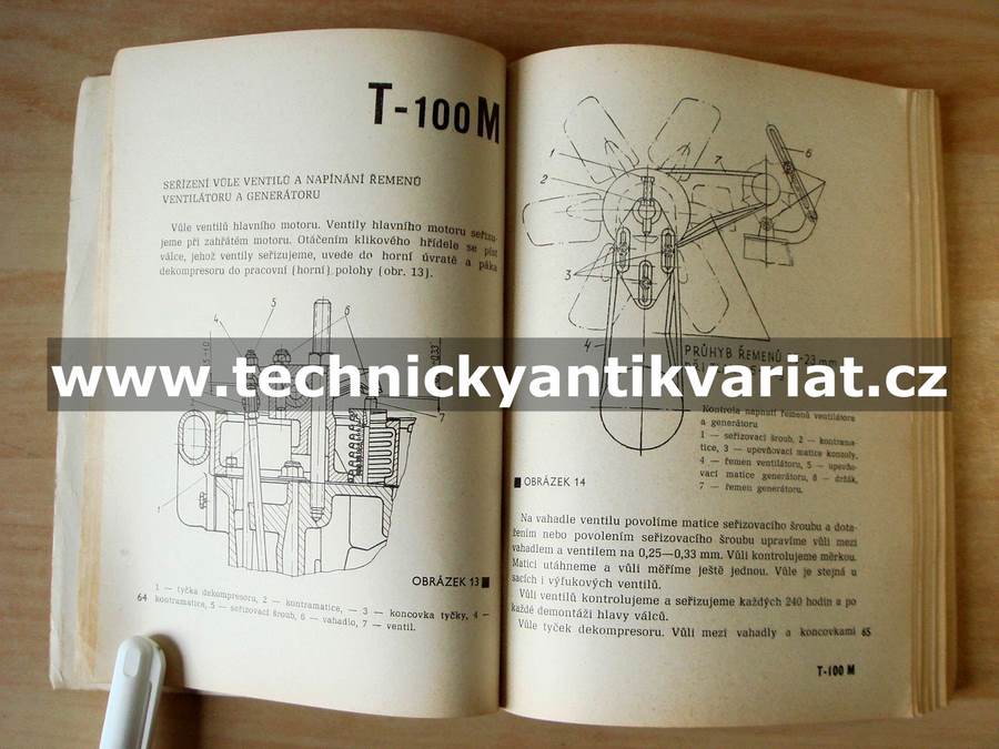 Traktor T100M s motorem D108 - návod k obsluze