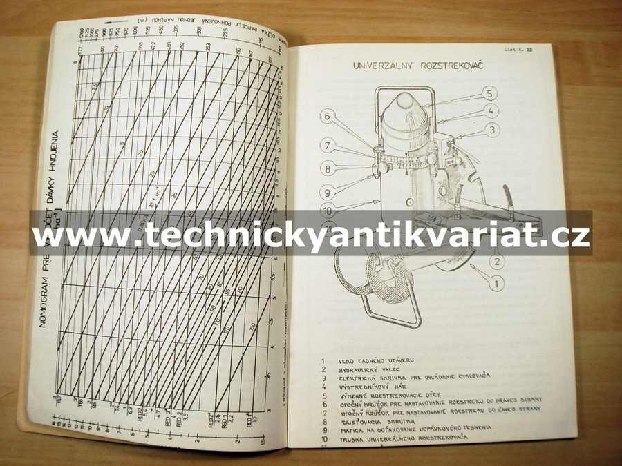 Náves traktorový fekálny MV5-028 - návod na obsluhu, katalog dielov
