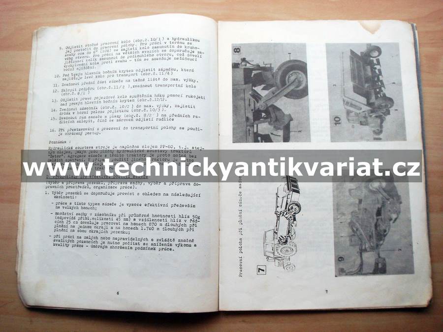 Sázeč brambor 4-SA-75 - technický popis, návod k obsluze