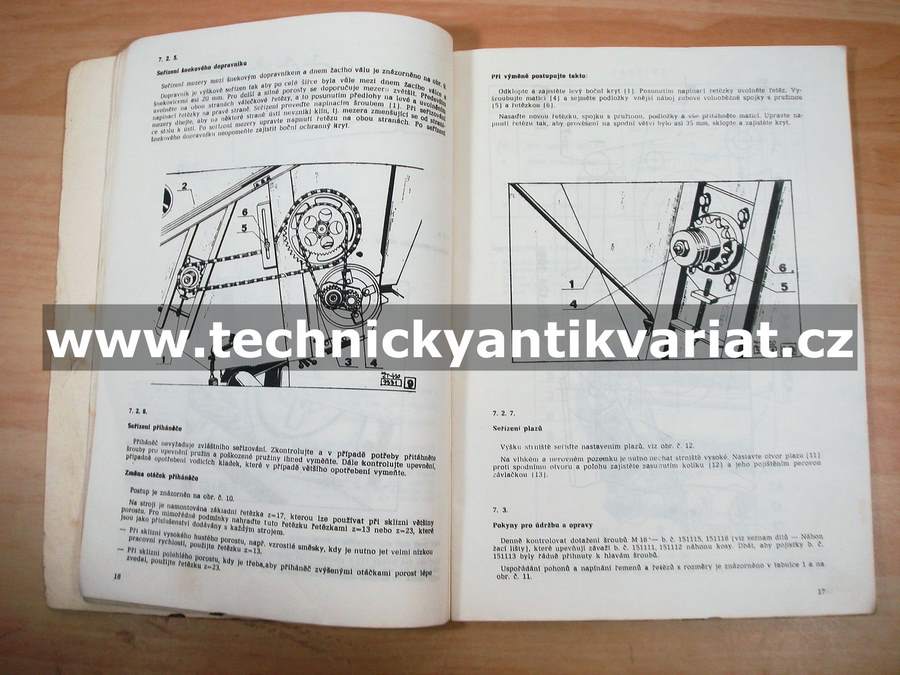 Žací ústrojí ŽT 402-1 - návod k obsluze a údržbě, seznam dílů