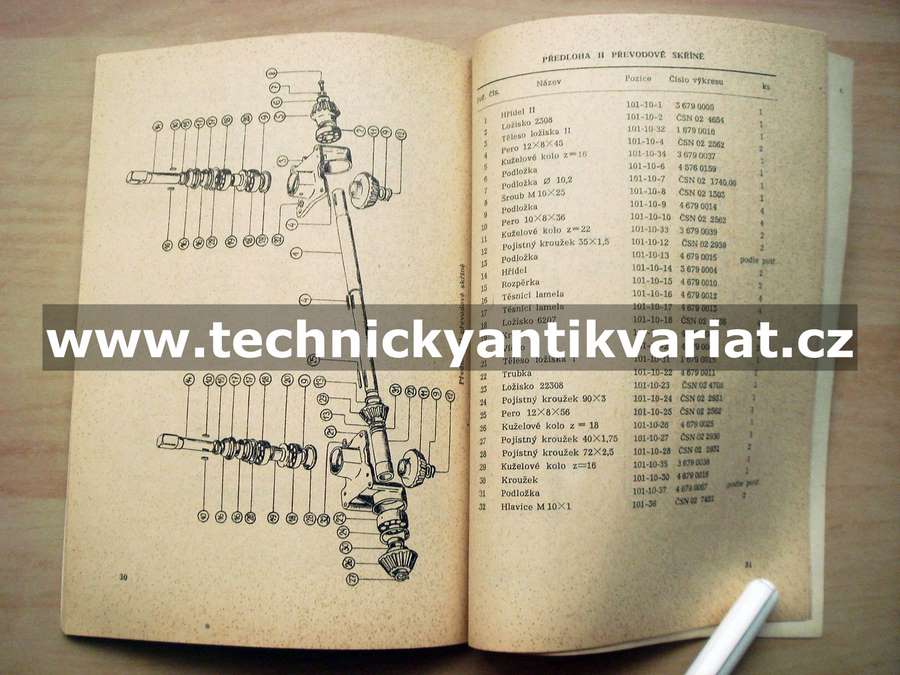 Rozmetadlo chlévské mrvy RaA-2b - návod k obsluze, seznam součástí