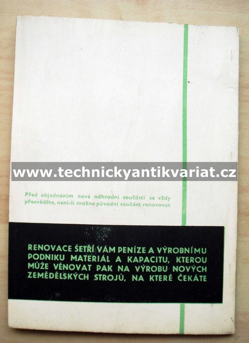 Rozmetadlo chlévské mrvy RmvA-3 - návod k obsluze, seznam součástí