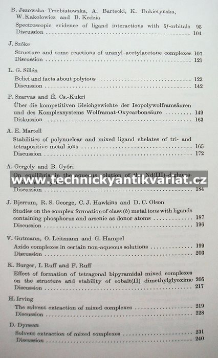 Proceeding of the Symposium on Coordination Chemistry