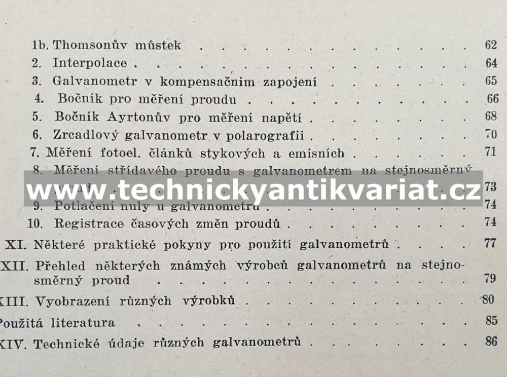 Zrcadlové galvanometry - Bedřich Frohlich (1950)