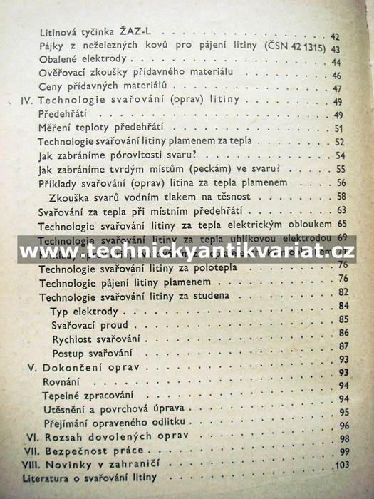 Svařování litiny - Rudolf Krňák (1961)