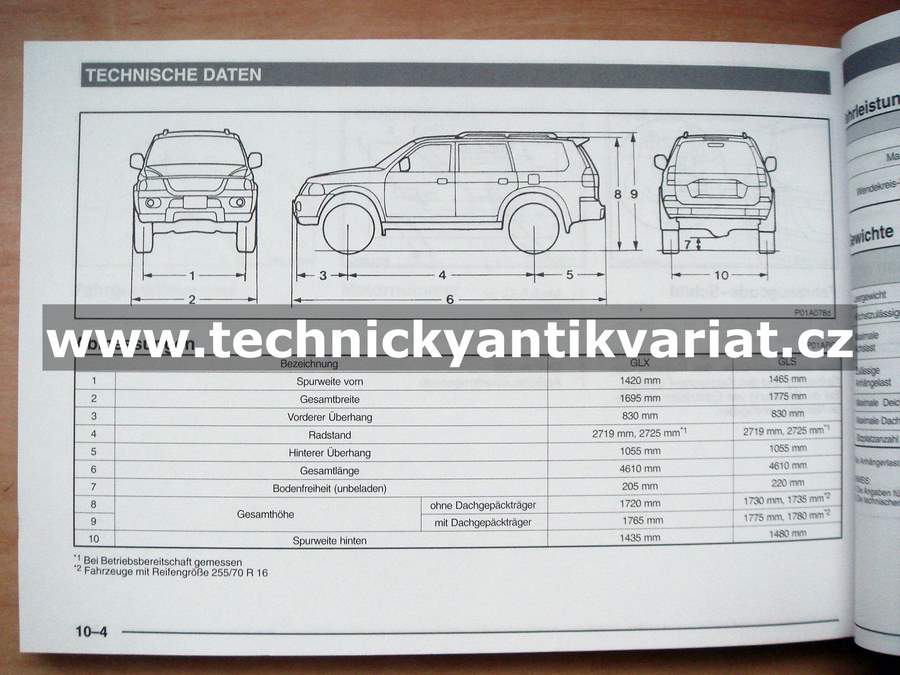 Mitsubishi Pajero Sport - návod k obsluze (1999)