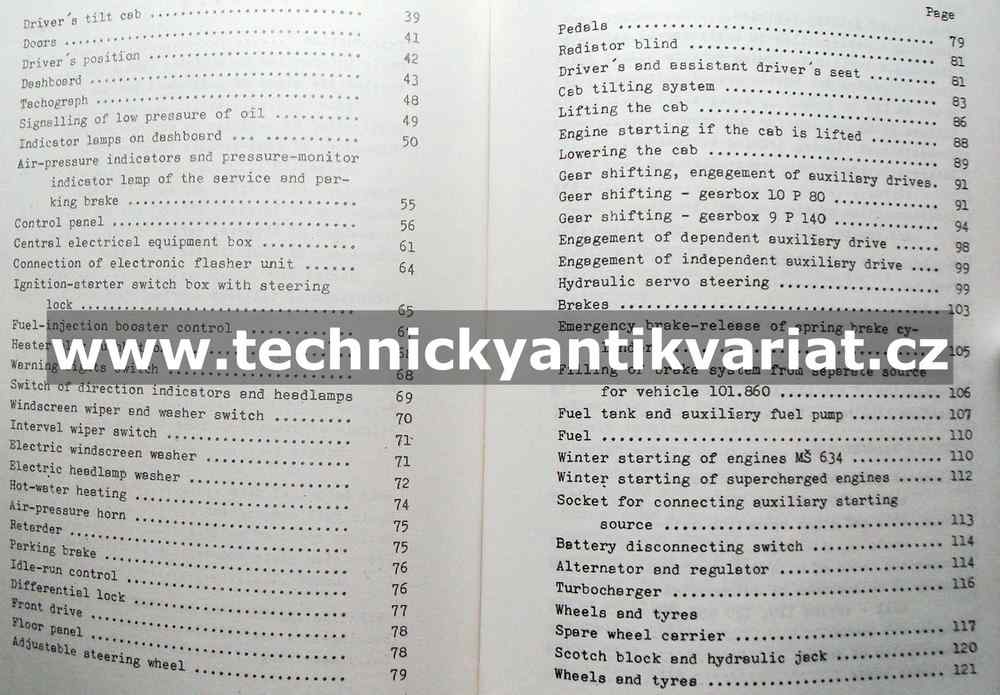Liaz 110, 120, 150 - Operation and maintenance manual of automobiles and chassis (1991)