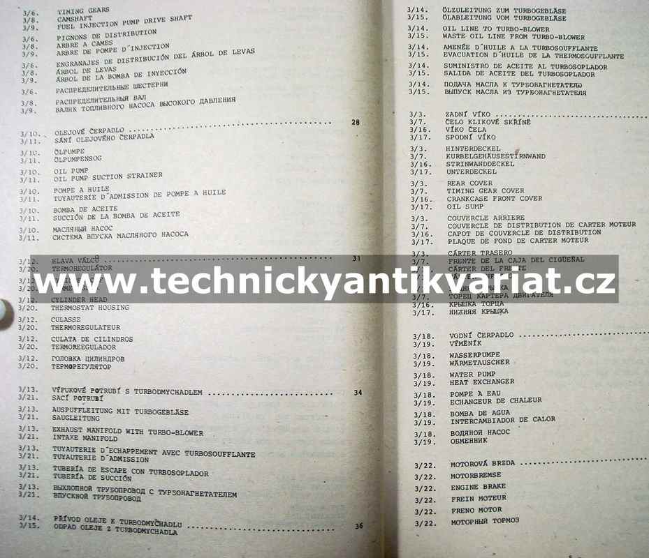 Liaz 101.860 - katalog náhradních dílů (1985)