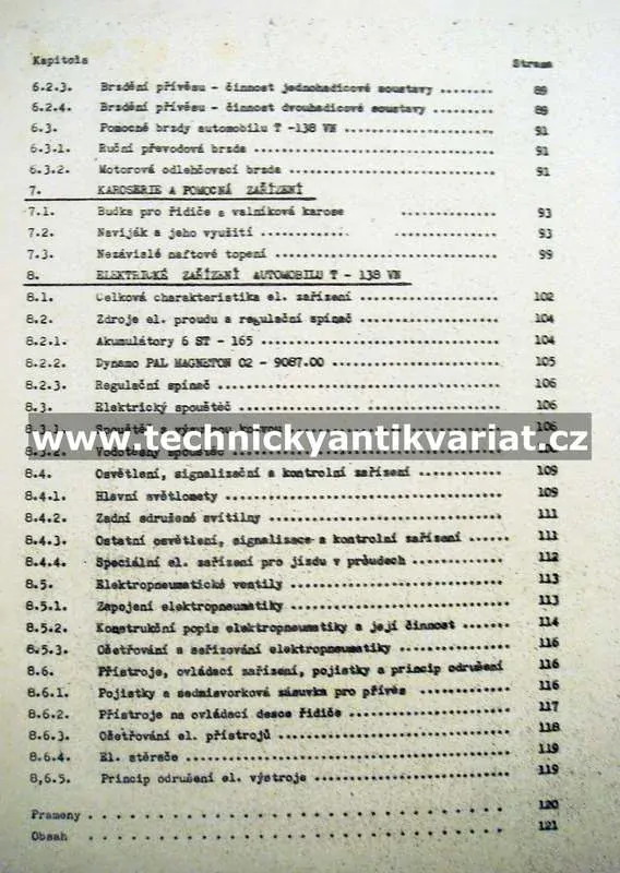 Tatra 138 VN - učební texty automobilu (1971)