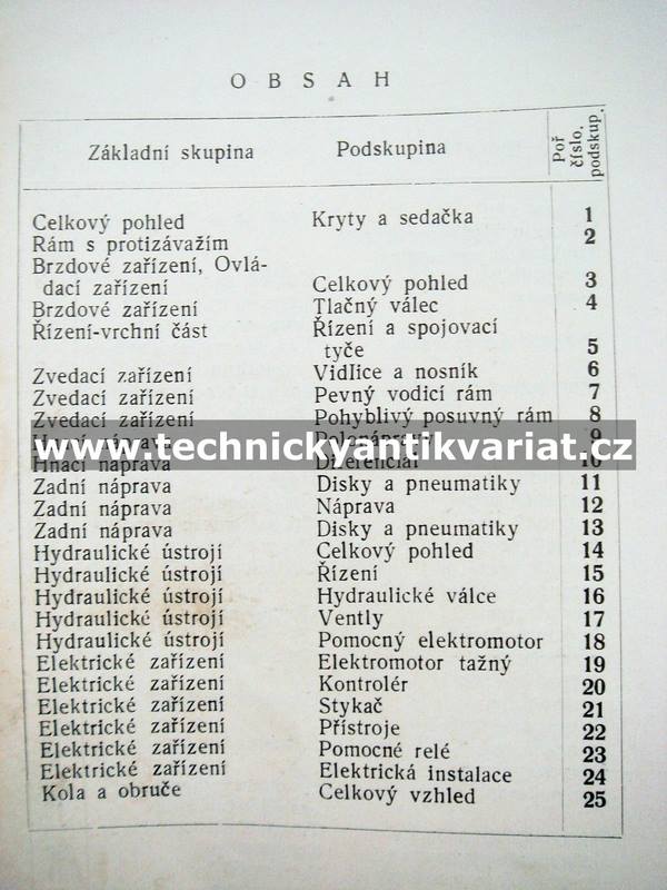 Vysokozdvižný akumulátorový vozík EV676, EV677, EV683, EV684 - katalog náhradních dílů (1964)